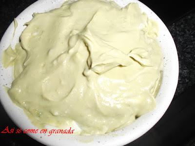 Crema de aguacate y queso Crema de aguacate y queso