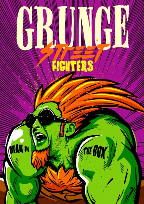 Street Fighter Grunge: Las estrellas del Grunge mimetizados con los personajes de Street Fighter