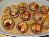Champiñones rellenos queso sobrasada