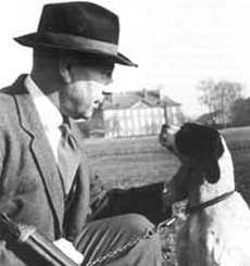 Georges de Mestral y su perro . Tomado de mosafilm.de.