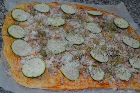 Pizza de Calabacin y Atún