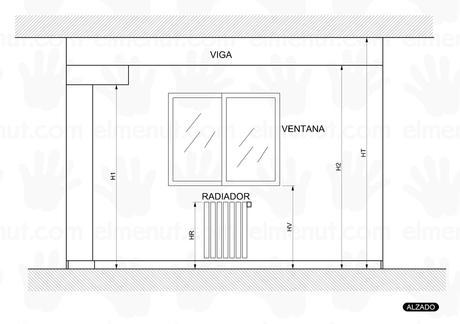 Toma de medidas de habitación infantil (alzado)