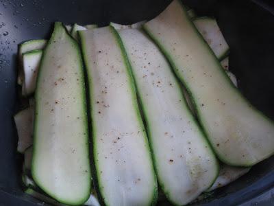 Raviolis de calabacín y pollo