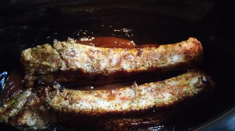 Costillas de cerdo con salsa barbacoa en Slow Cooker (Olla de cocción lenta)
