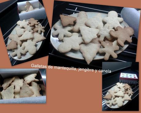 Galletas de mantequilla, jengibre y canela