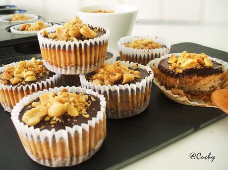 Mini tartas de queso y mantequilla de cacahuete