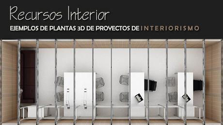 Ejemplos de plantas 3D de proyectos de interiorismo