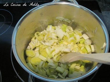 Crema de patatas violetas