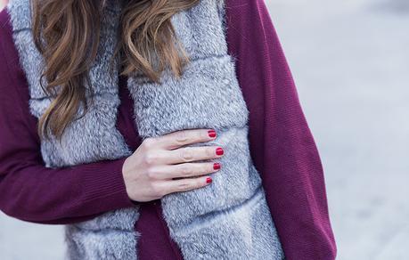 GREY FUR VEST