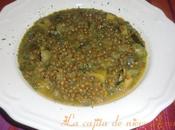 Lentejas curry manzana