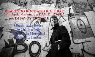Pinchada homenaje a David Bowie de Dj Savoy Truffle en Macondo.