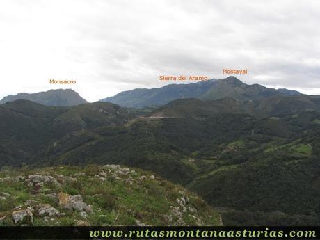 Ruta Bueño Peña Avis: Vista del Mosacro, Mostayal y Sierra del Aramo