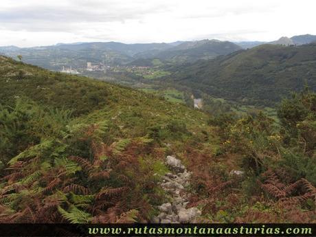 Ruta Bueño Peña Avis: Camino entre matorral y piedra