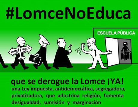 CAMPAÑA DE LA COMUNIDAD EDUCATIVA CONTRA LA LOMCE