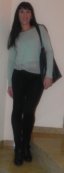 Verde menta...también en invierno (look, manicura y outfit)