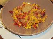 Revuelto bacon, fiambre lomo piquillos