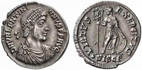 Adrianápolis, Denario de Valentiniano.