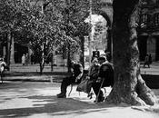 Fotos antiguas: Compartiendo banco Plaza Mayor