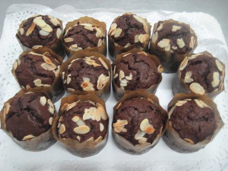 MUFFINS DE CREMA DE CACAO CON AVELLANAS (NUTELLA, NOCILLA...).