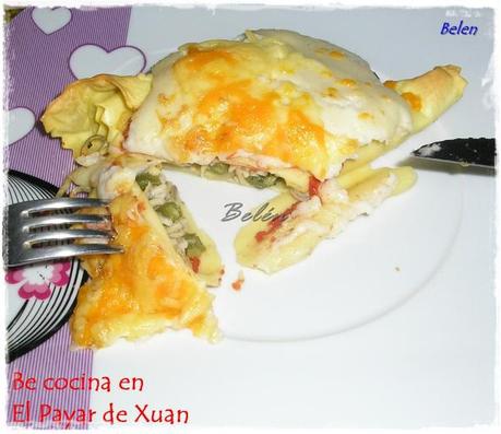 Paquetitos de lasaña con verduras