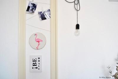 DIY Bastidor con Flamenco en Aguja mágica