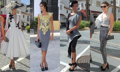 Trajes de invitadas realizados por el diseñador Roberto Diz - Foto: www.hola.es