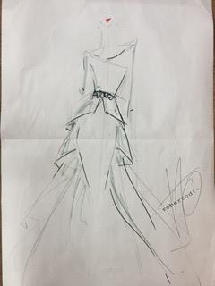 Boceto de una de las creaciones del diseñador Roberto Diz