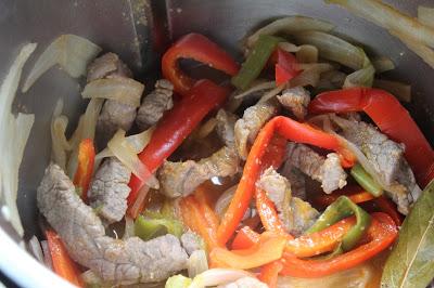 Tacos de ternera a la jardinera