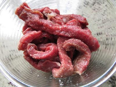 Tacos de ternera a la jardinera