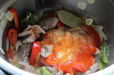 Tacos de ternera a la jardinera