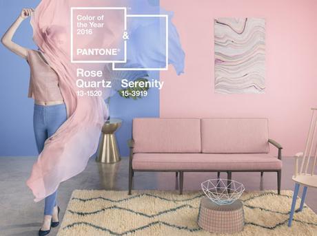 Decoración en Rosa Cuarzo & Azul Serenidad, los colores del 2016