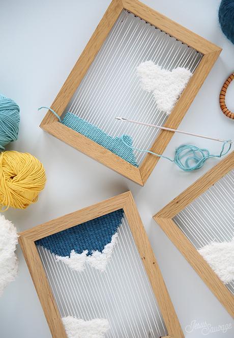 Decorar en familia: Diy telares con paisajes7