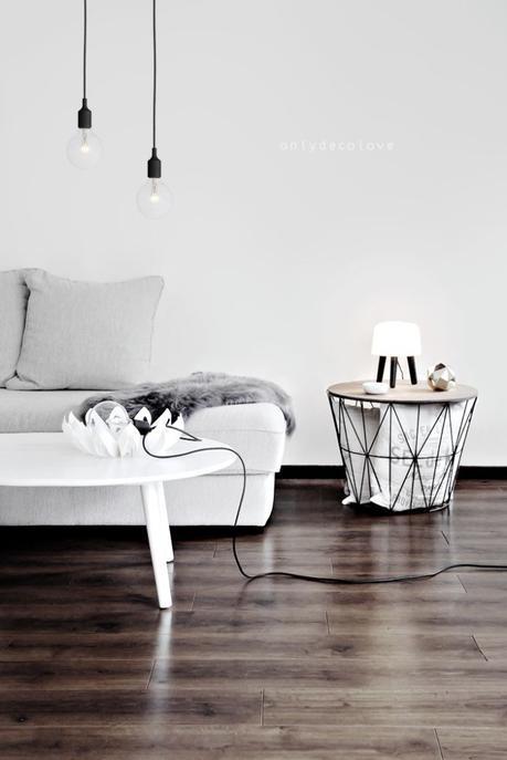 Mesa auxiliar cesta de alambre: Otro must deco nórdico.