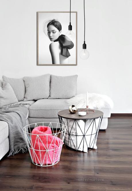 Mesa auxiliar cesta de alambre: Otro must deco nórdico.