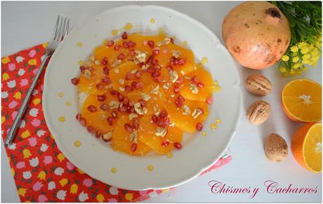 Carpaccio de Naranja con Granada y Nueces