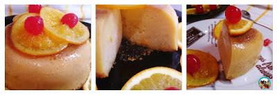 Flan de almendras y naranjas