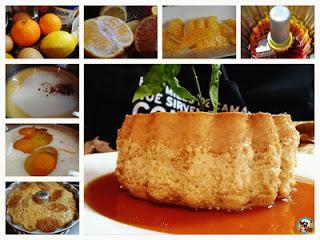 Flan de almendras y naranjas