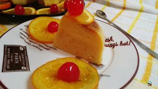 Flan de almendras y naranjas