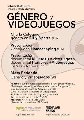 Programa de la jornada 'Género y Videojuegos'