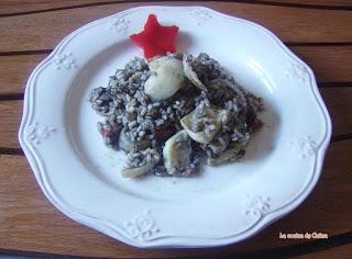 Sepia con arroz negro