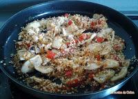 Sepia con arroz negro