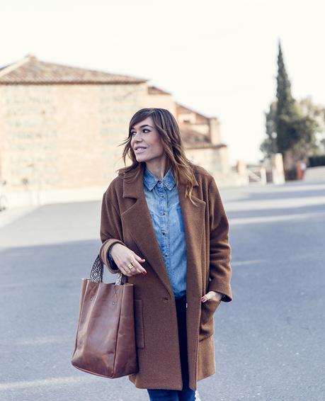 BLUE DENIM AND BROWN