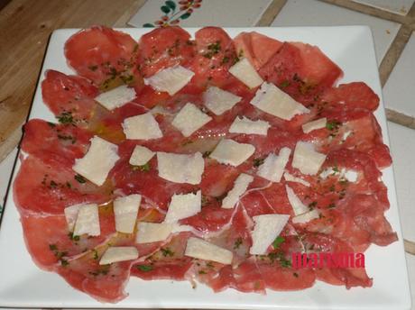 Carpaccio de ternera Carpaccio de ternera