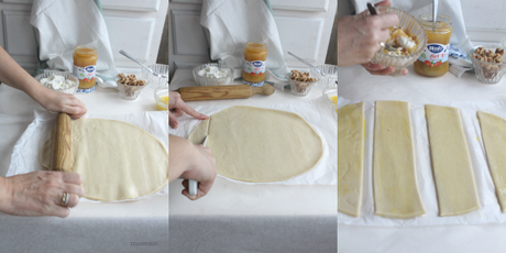 Samosas de mermelada . requesón y nueces Samosas de mermelada . requesón y nueces