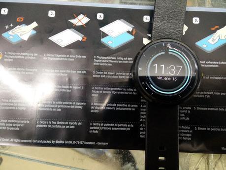 Protector de pantalla colocado Protector de Pantalla Moto 360