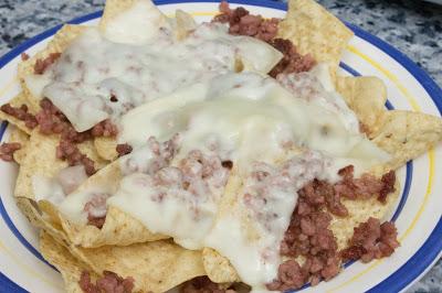 Nachos con carne picada sin gluten ni lactosa