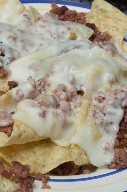 Nachos con carne picada sin gluten ni lactosa