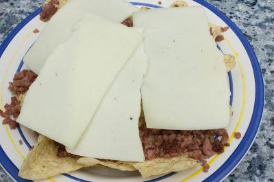 Nachos con carne picada sin gluten ni lactosa