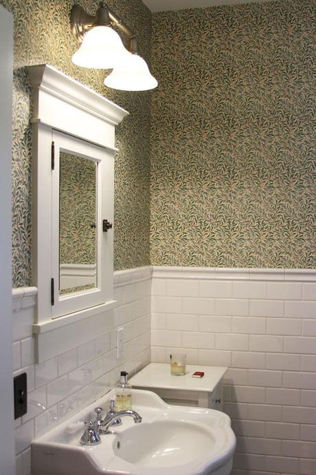 Inspiración de fin de semana: Papel pintado en el baño