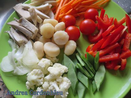 FIDEOS DE BATATA CON VERDURAS Y TOFU ESTILO VIETNAMITA. RECETA VEGANA SIN GLUTEN.